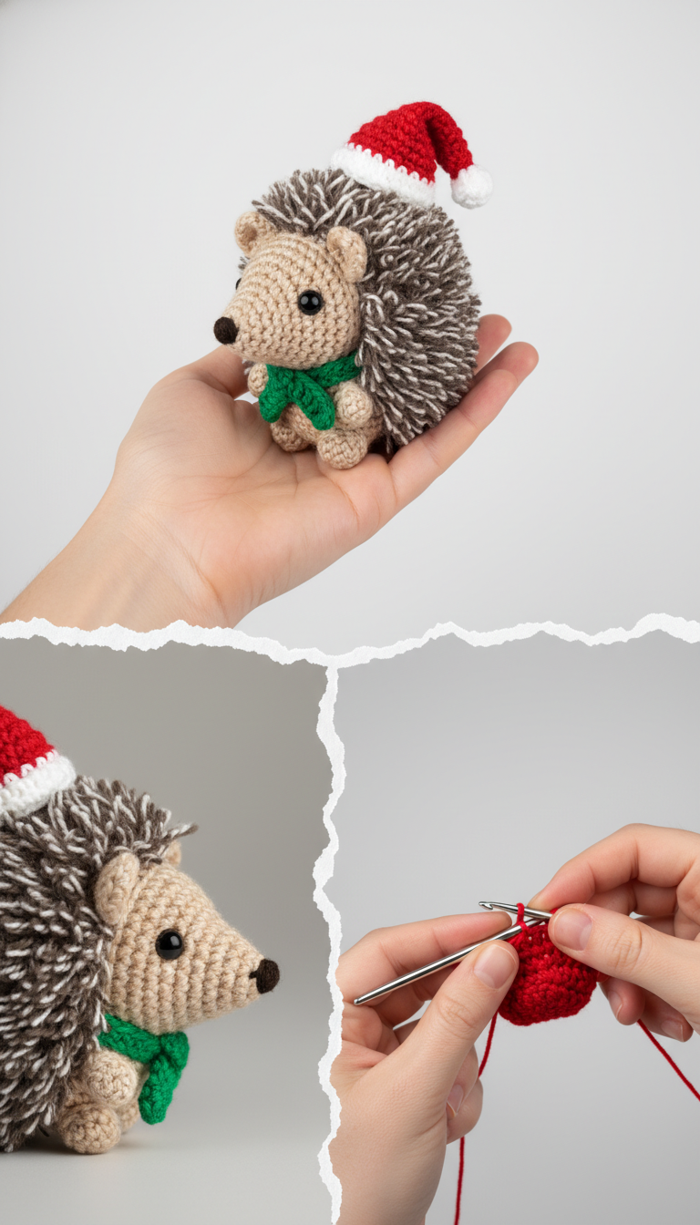 Adorable Christmas Hedgehog Amigurumi Pattern: Crochet Your Festive Friend!