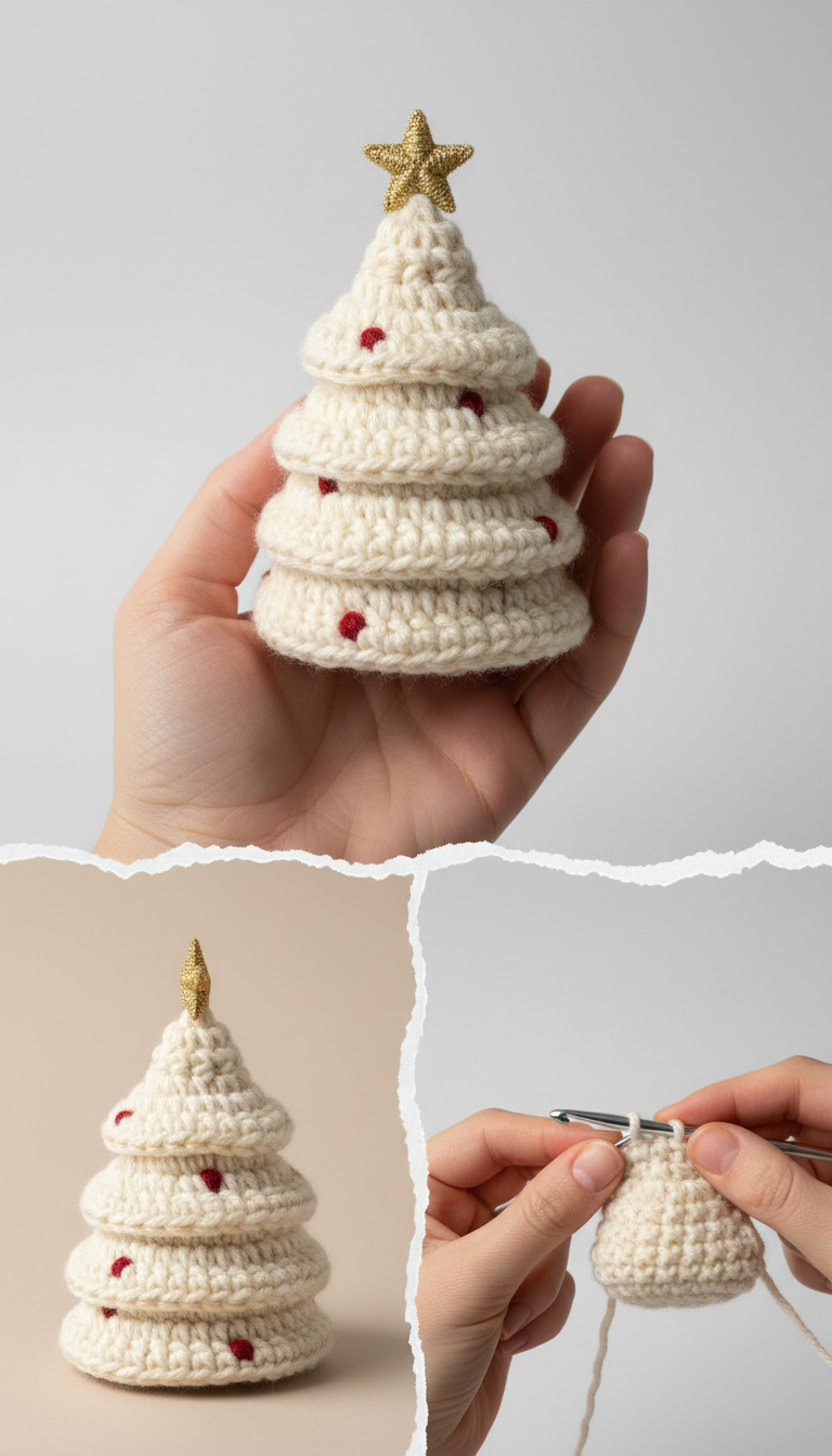 Sparkle Up Your Holiday: Easy Mini Crochet Christmas Tree Pattern