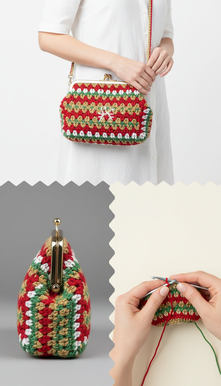 Chic Holiday Clutch: A Festive Crochet Bag Pattern