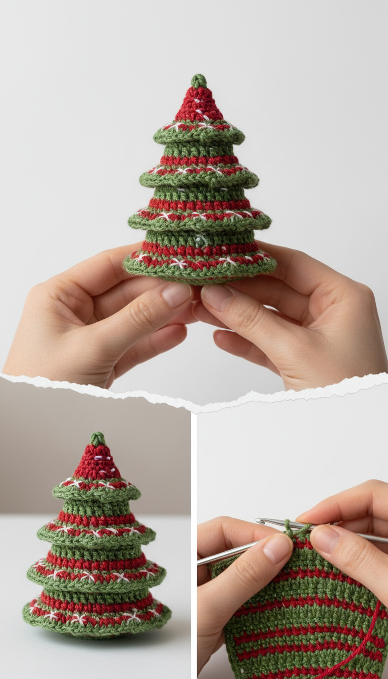 Sparkle & Stitch: A Festive Mini Crochet Christmas Tree Pattern