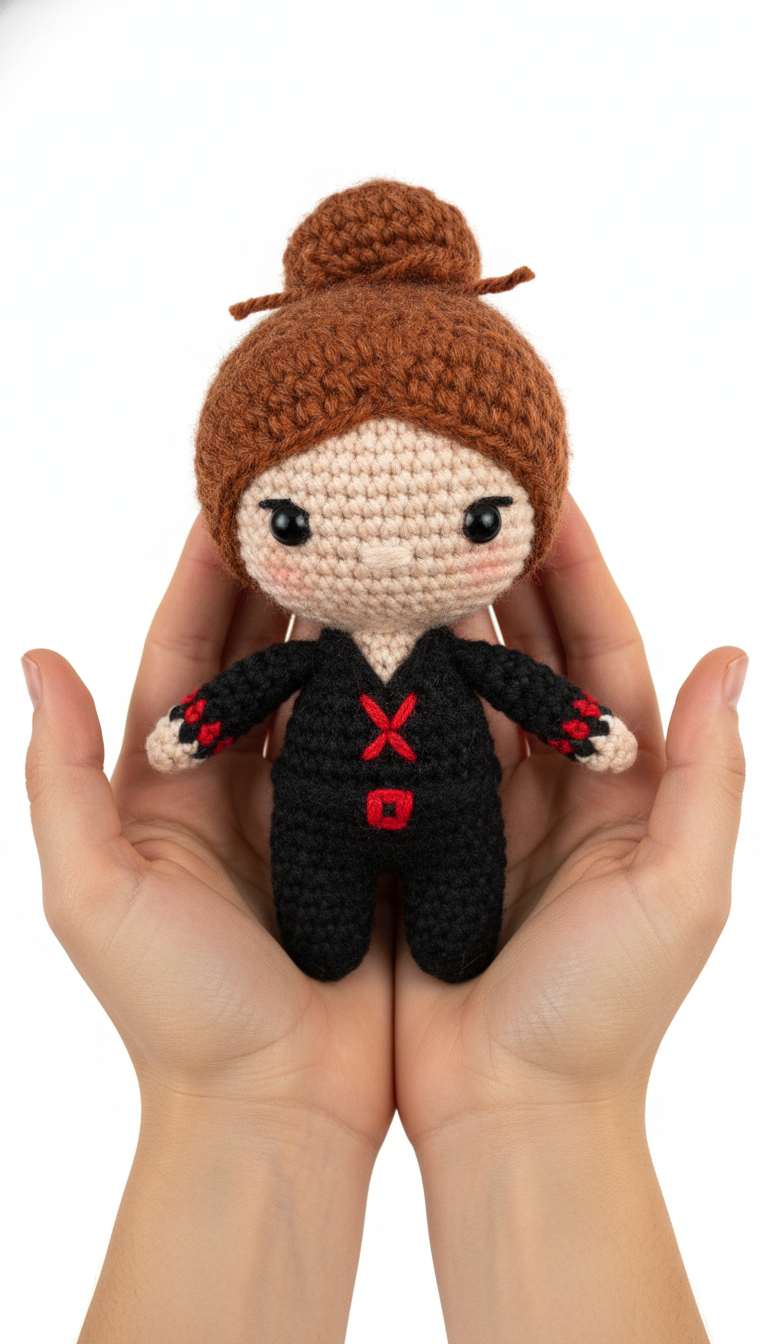 Crochet Your Own Agile Avenger: The Black Widow Amigurumi Doll Pattern