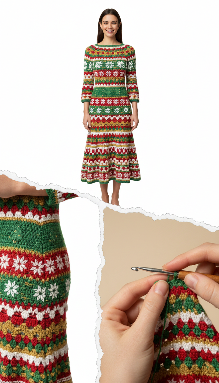 Festive Crochet Christmas Dress Pattern: Craft Your Own Holiday Masterpiece!