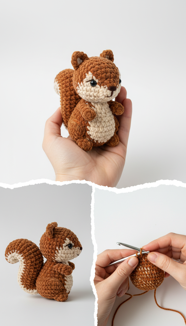 Charming Amigurumi Squirrel Pattern: Crochet Your Own Forest Friend!