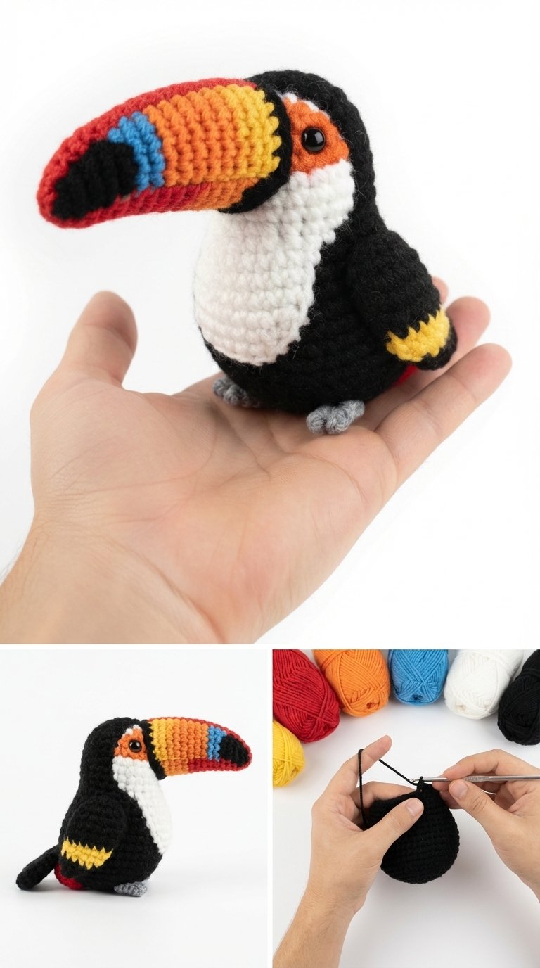 Colorful Amigurumi Toucan Crochet Pattern: Bring the Tropics Home!