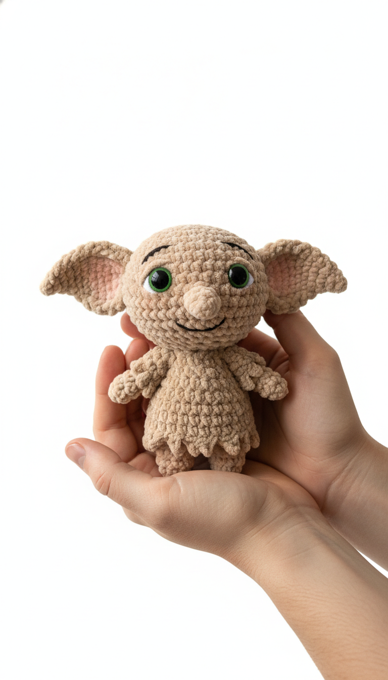 Crochet House Elf Amigurumi: Free Dobby Inspired Pattern