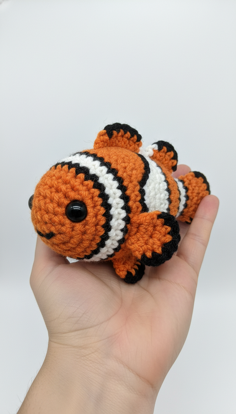 Dive into Fun: The Cutest Amigurumi Clownfish Free Crochet Pattern