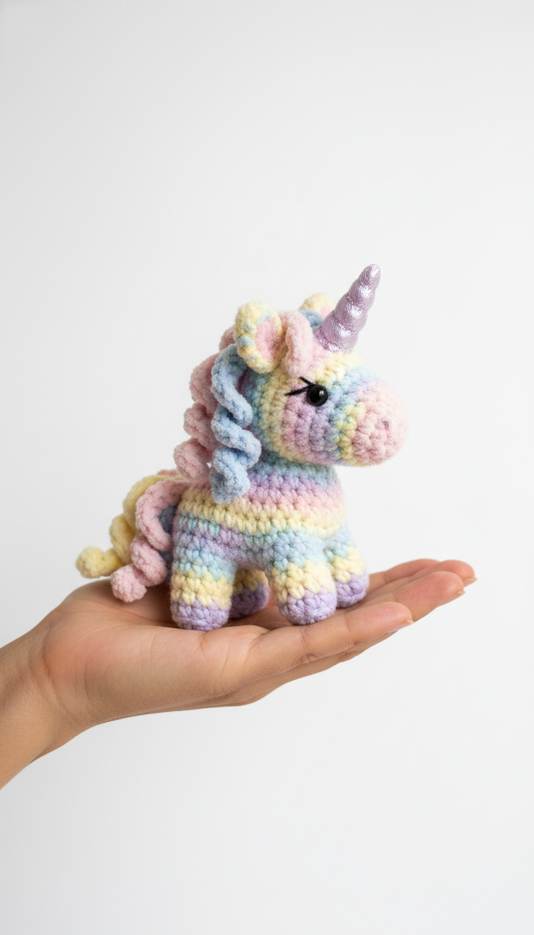 Enchanting Pastel Rainbow Unicorn Amigurumi Crochet Pattern