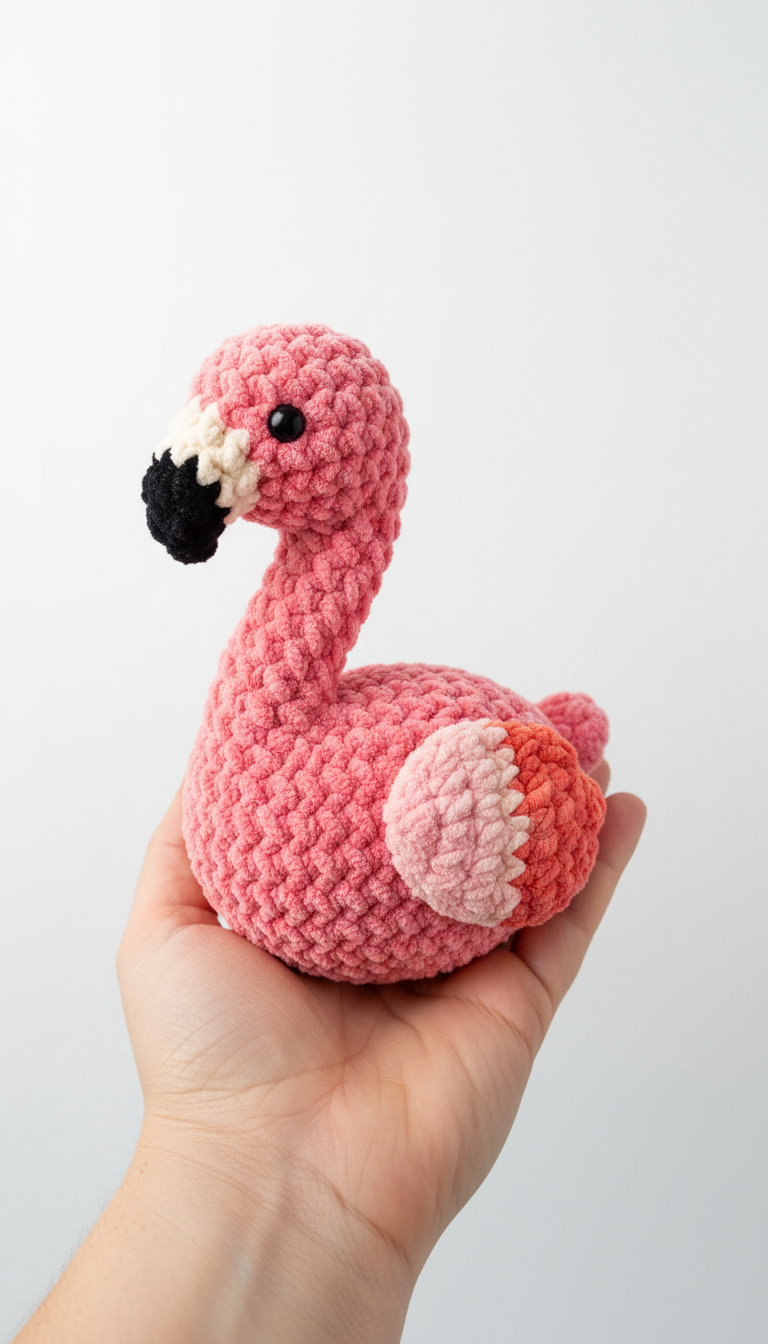 Charming Chunky Crochet Flamingo Amigurumi Pattern