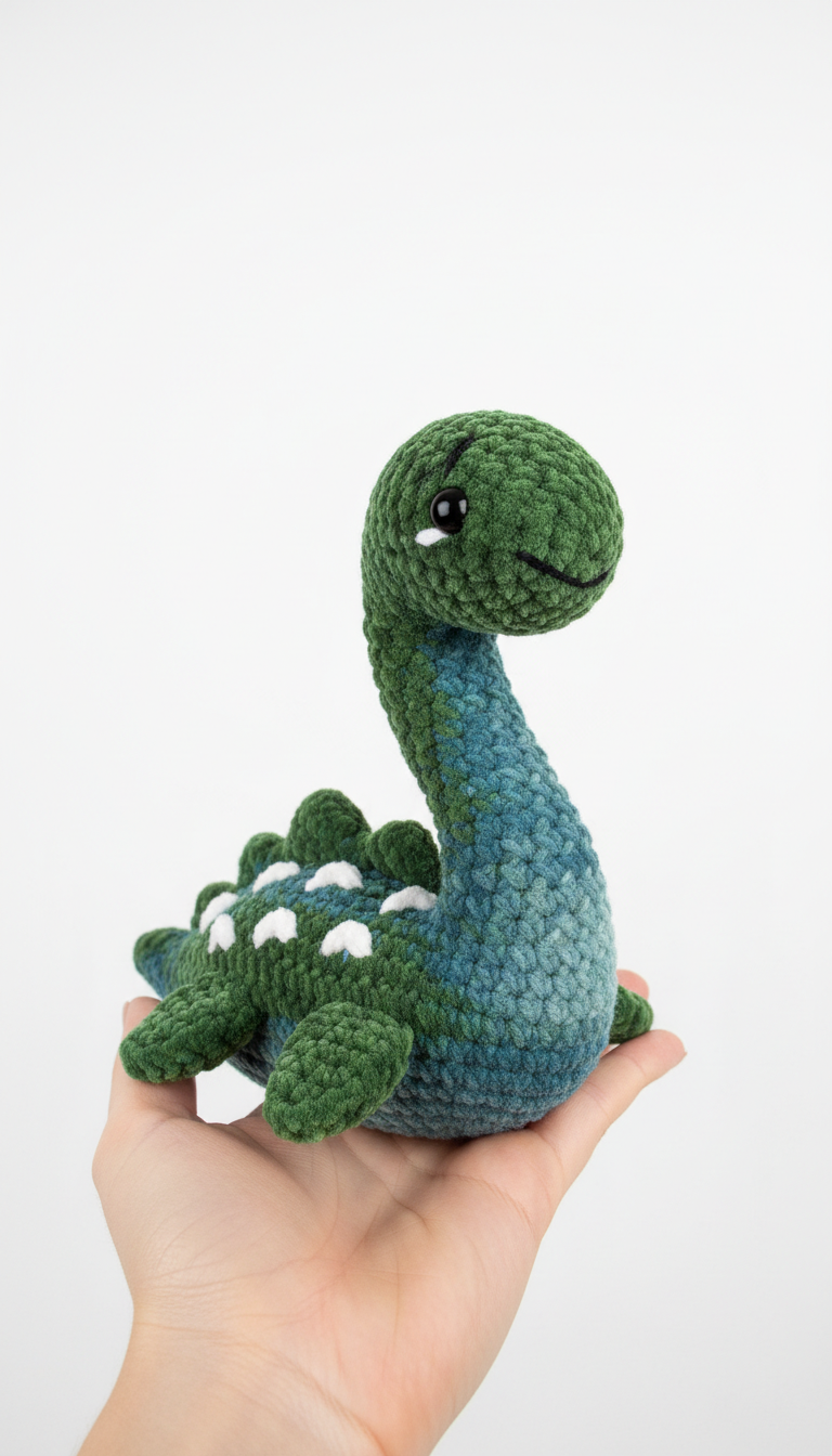 Crochet Loch Ness Monster Amigurumi Pattern - Chubby Nessie!