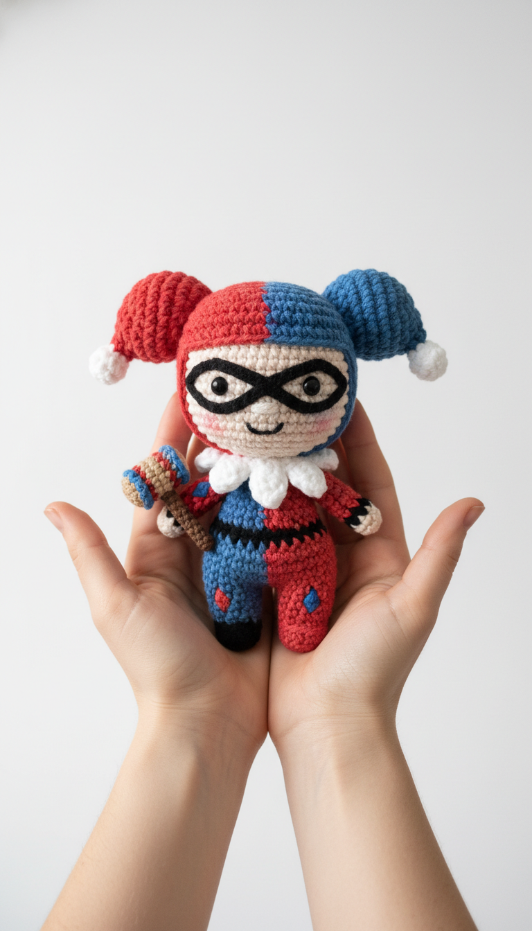 Crochet Harley Quinn Amigurumi Pattern: Craft Your Own Jester Doll!