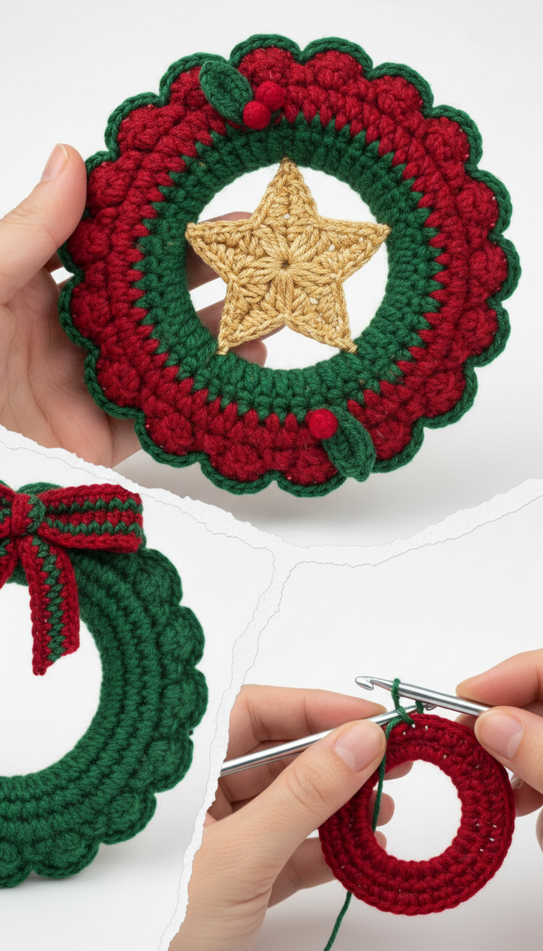 Festive Crochet Christmas Wreath Pattern: Decorate Your Holidays