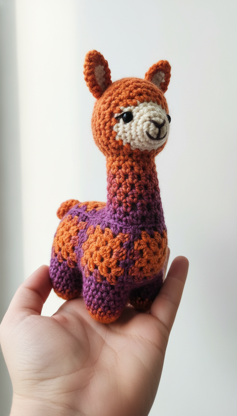 Charming Striped Llama Amigurumi: A Free Crochet Pattern