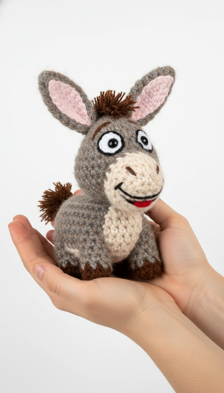 Dale the Delightful Donkey: A Free Crochet Amigurumi Pattern