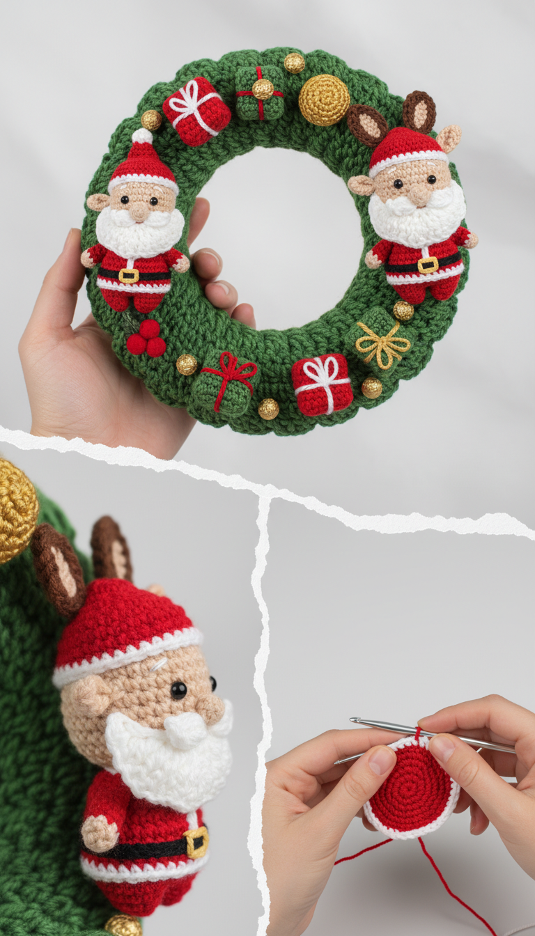 Festive Amigurumi Christmas Wreath: A Jolly Crochet Pattern