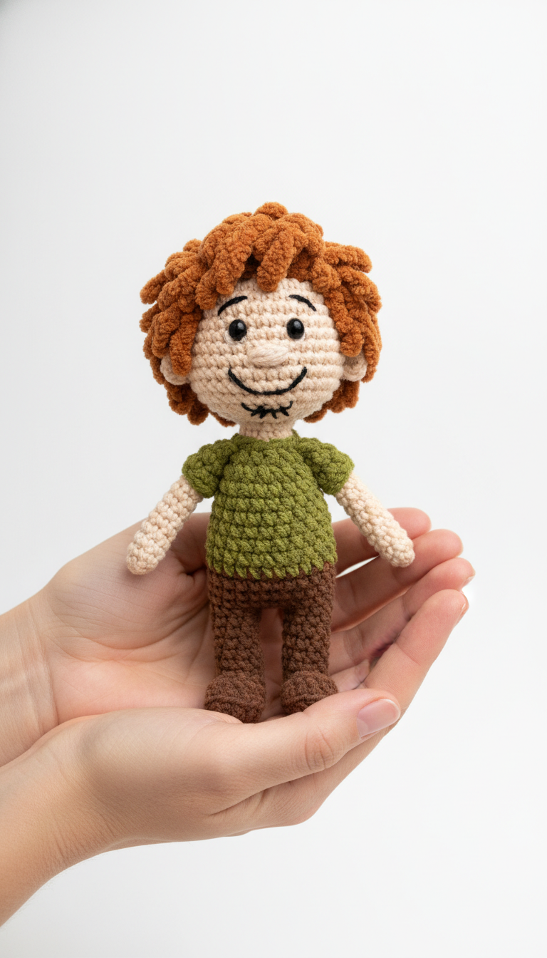 Craft Your Own Cheerful Little Amigurumi Boy Doll: Free Crochet Pattern