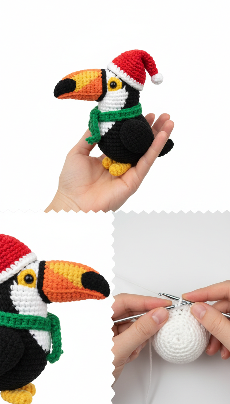 Jingle Beaks! Crochet a Festive Christmas Toucan Amigurumi Pattern