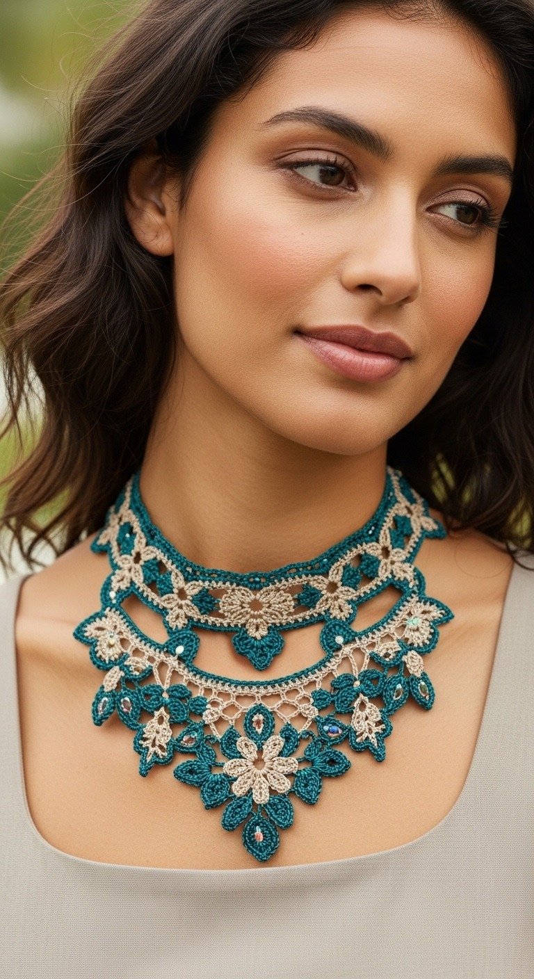 Exquisite Lace Crochet Choker: Your DIY Statement Necklace Pattern