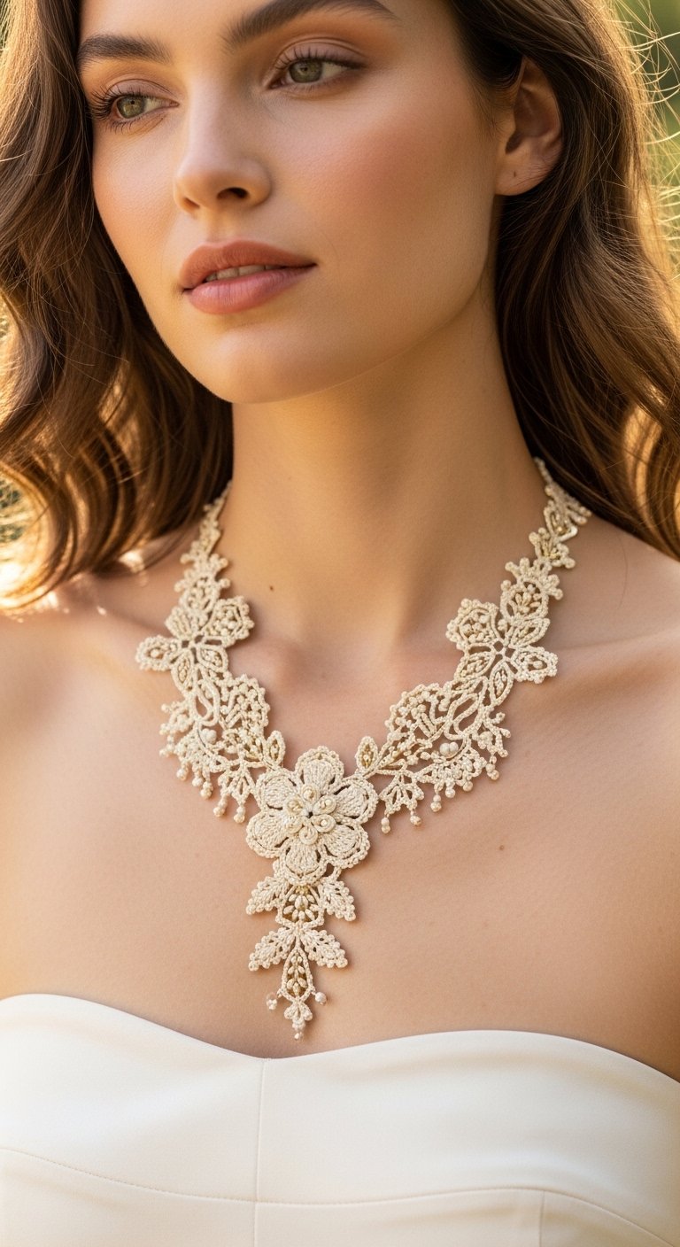 Exquisite Crochet Lace Necklace Pattern: Craft Your Own Heirloom Jewelry