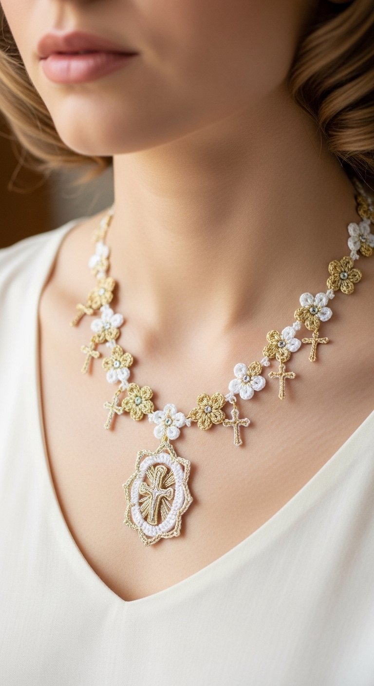 Handcrafted Elegance: A Delicate Crochet Lace Necklace Pattern