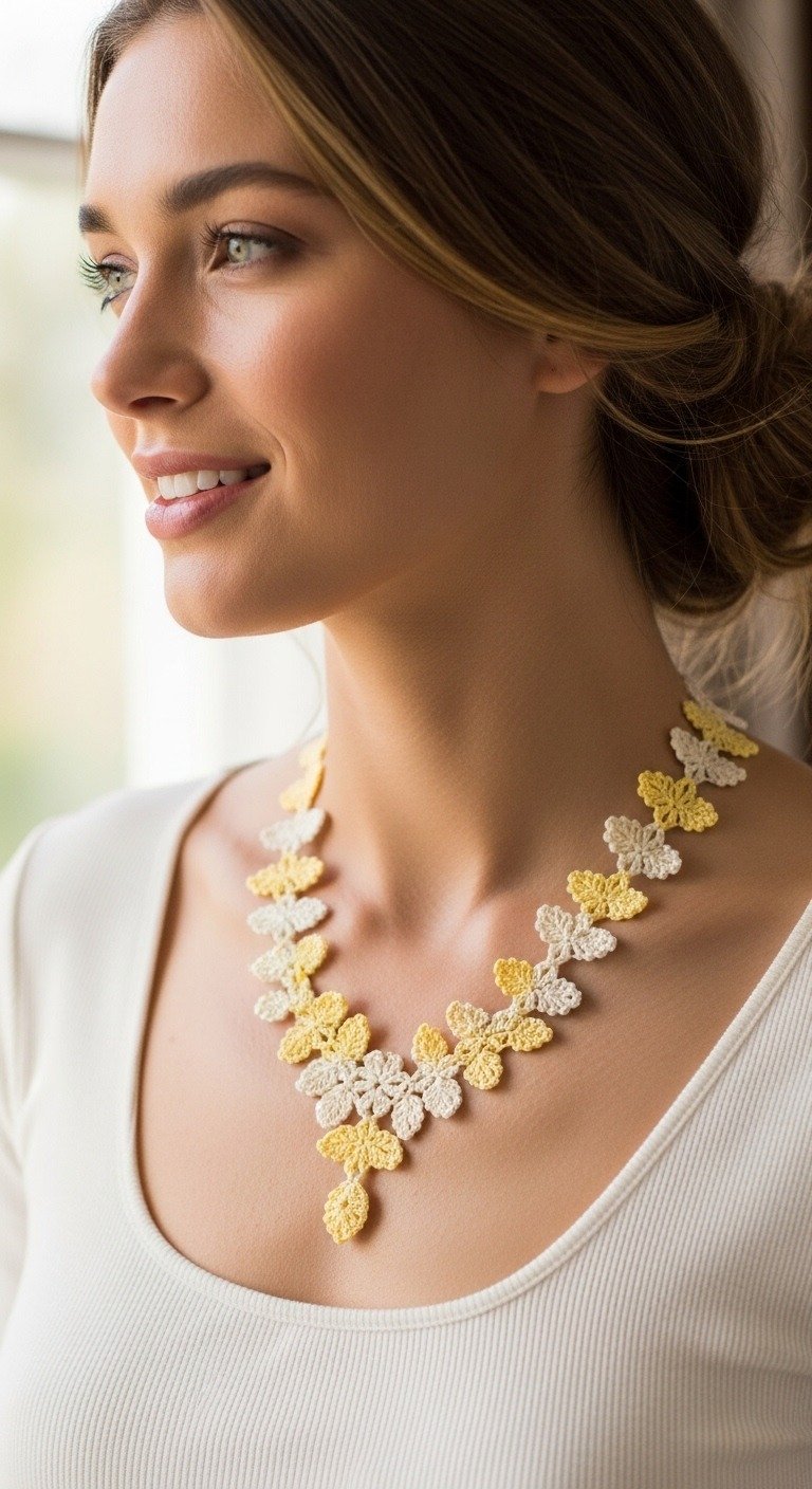Delicate Floral Crochet Necklace Pattern: A Touch of Spring Elegance