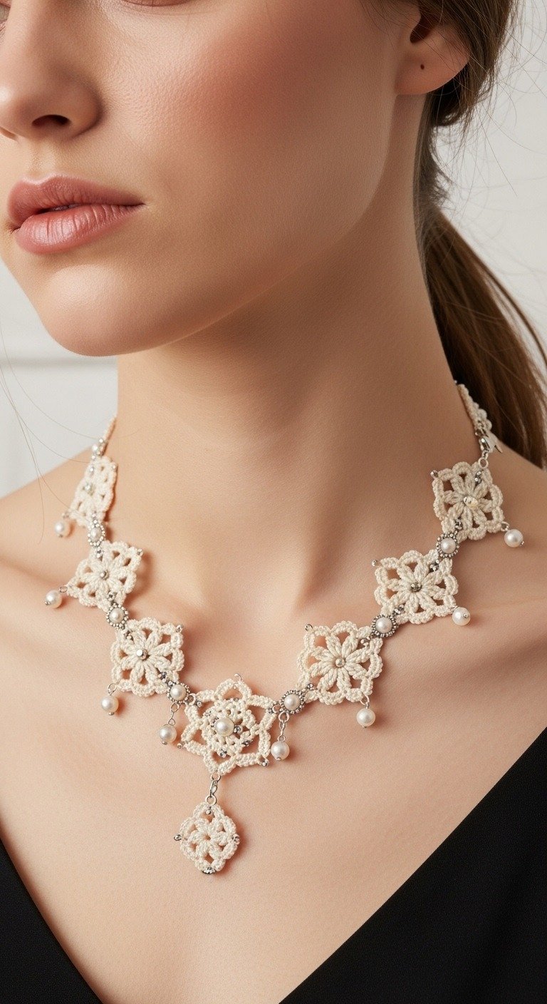 Elegant Crochet Lace Pearl Necklace Pattern: A Timeless DIY Accessory