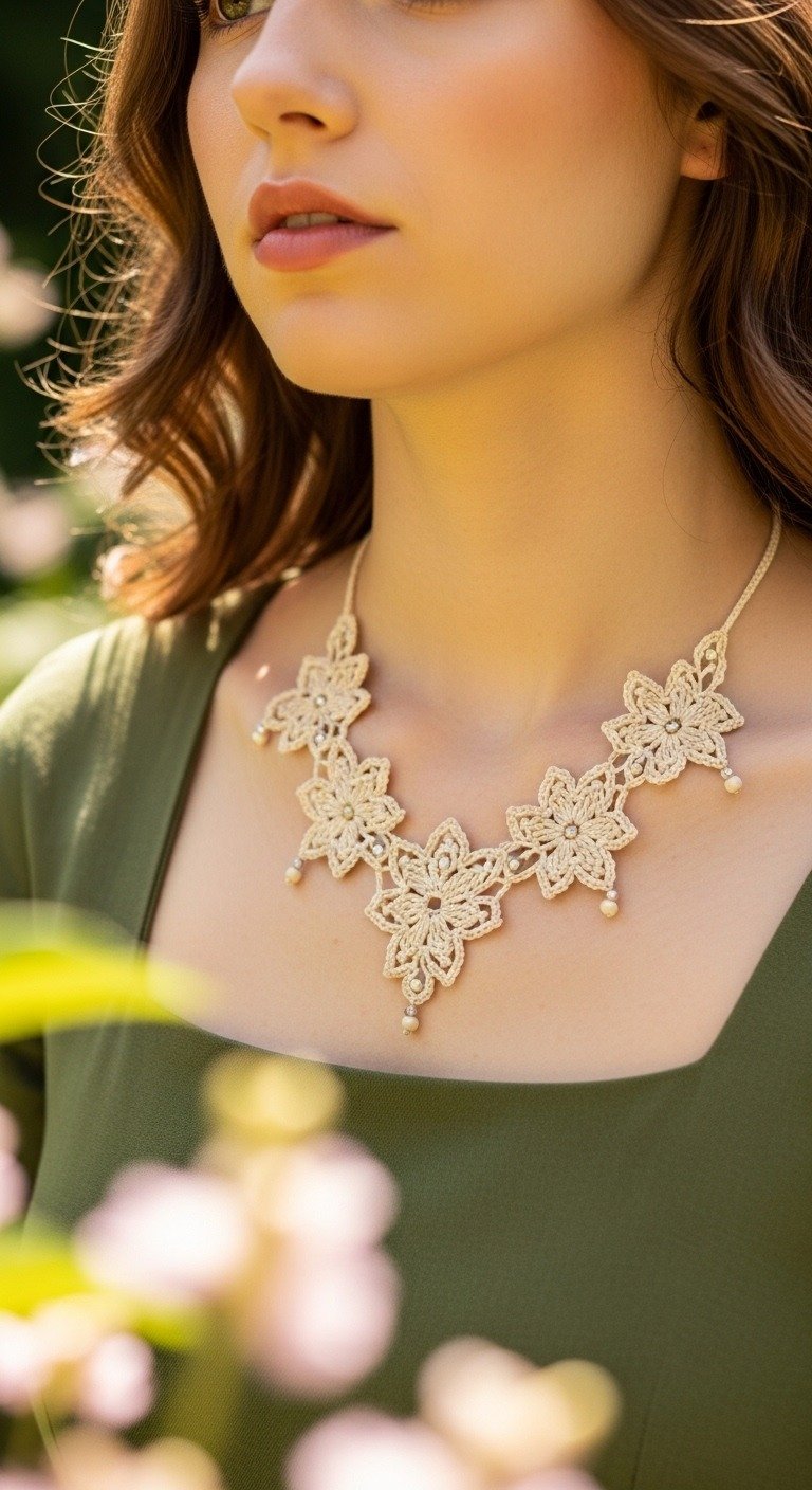 Elegant Crochet Flower Necklace: A DIY Pattern for Timeless Style