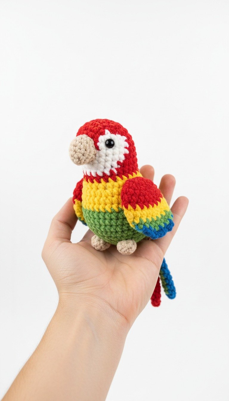 Tropical Amigurumi Parrot Crochet Pattern: Craft Your Own Rainbow Bird