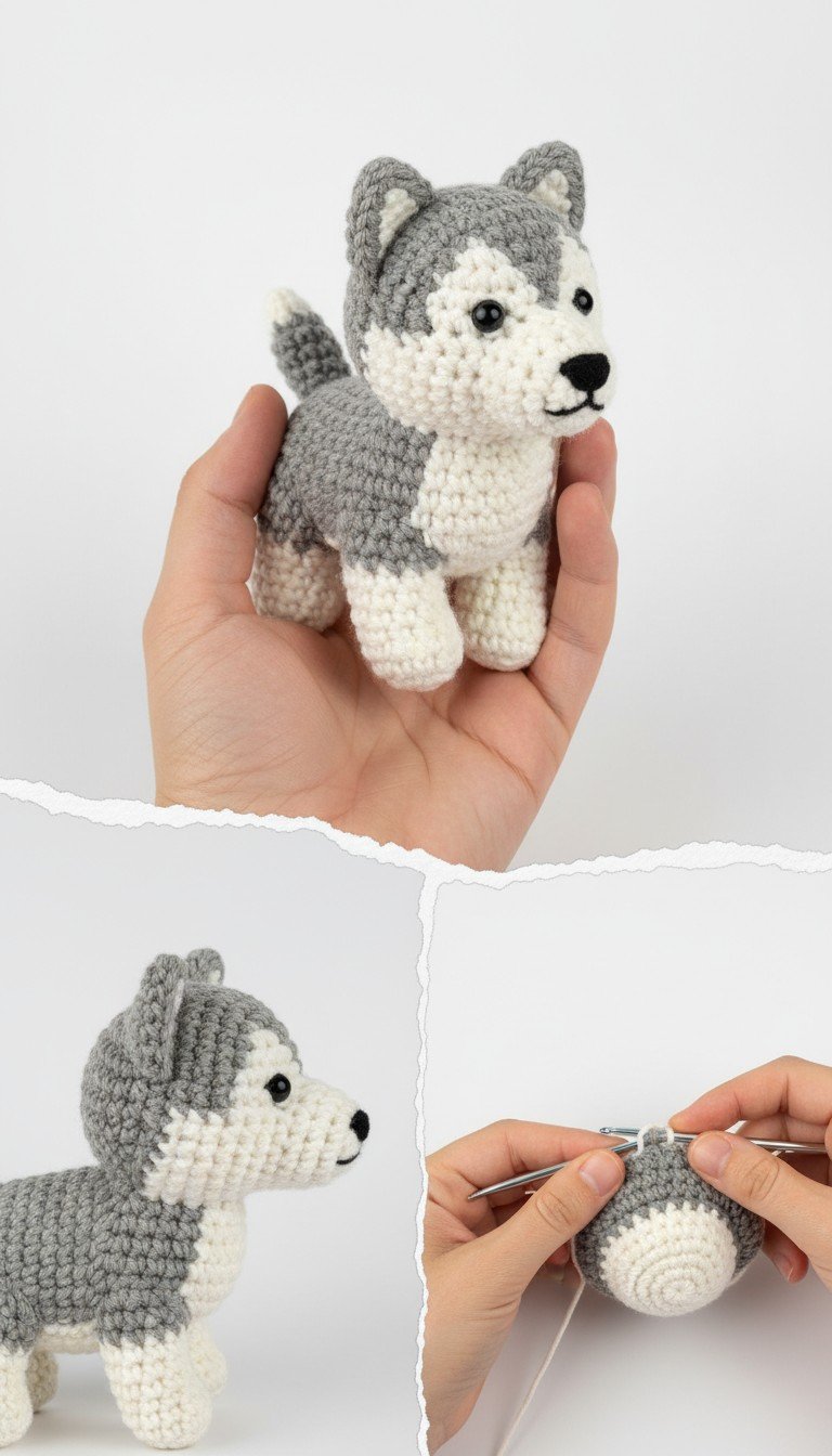 Adorable Crochet Husky Amigurumi Pattern: Craft Your Own Loyal Companion