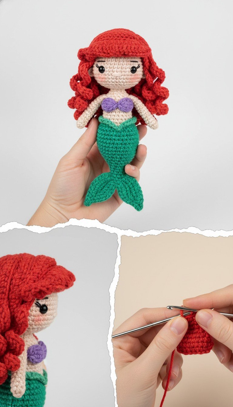 Adorable Little Mermaid Amigurumi Pattern: Crochet Your Own Princess Doll!
