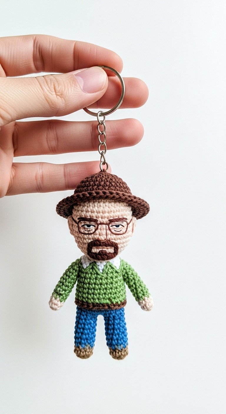 Craft Your Own Iconic Chemistry Teacher Amigurumi Keychain