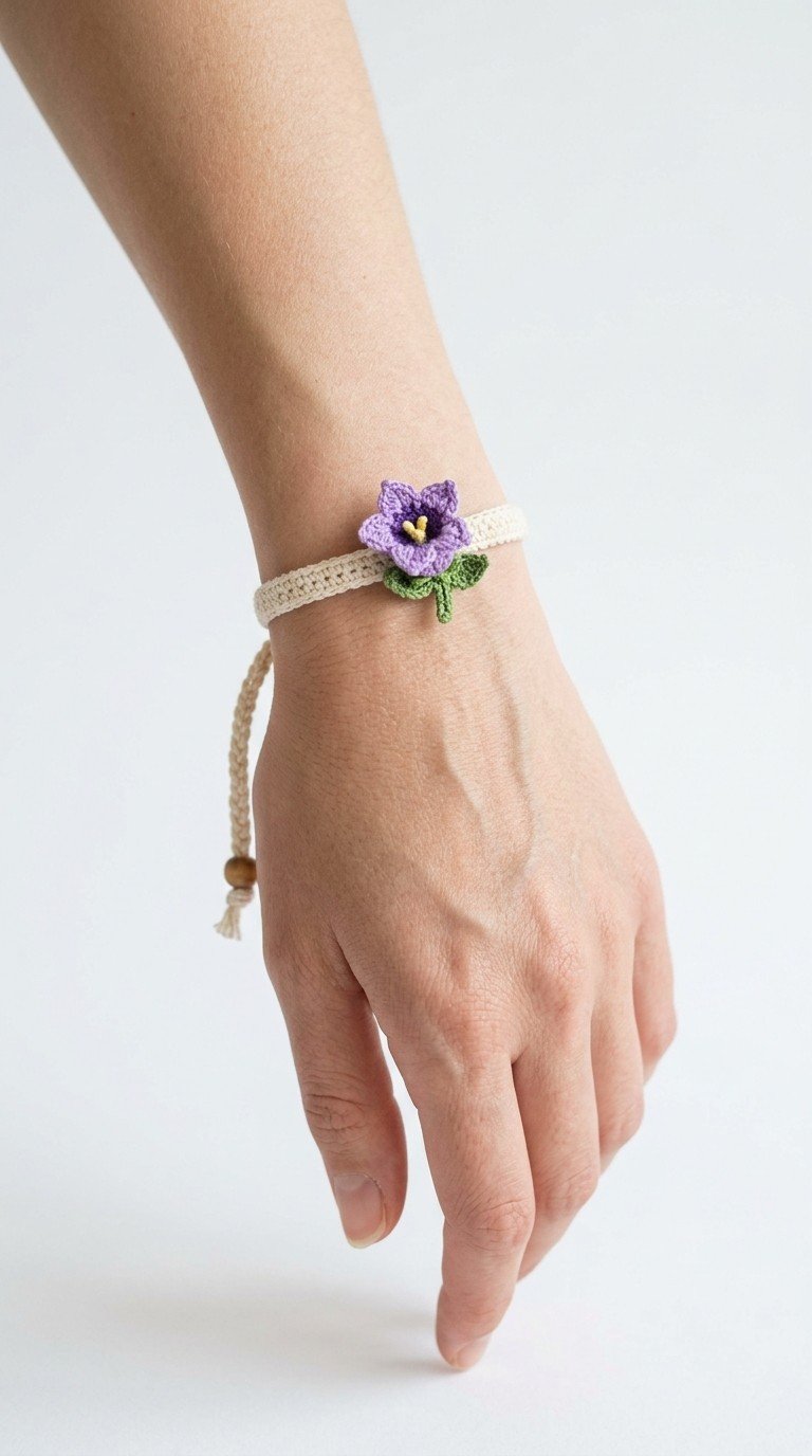 Crochet Bellflower Bracelet: A Delicate Floral Accessory Pattern