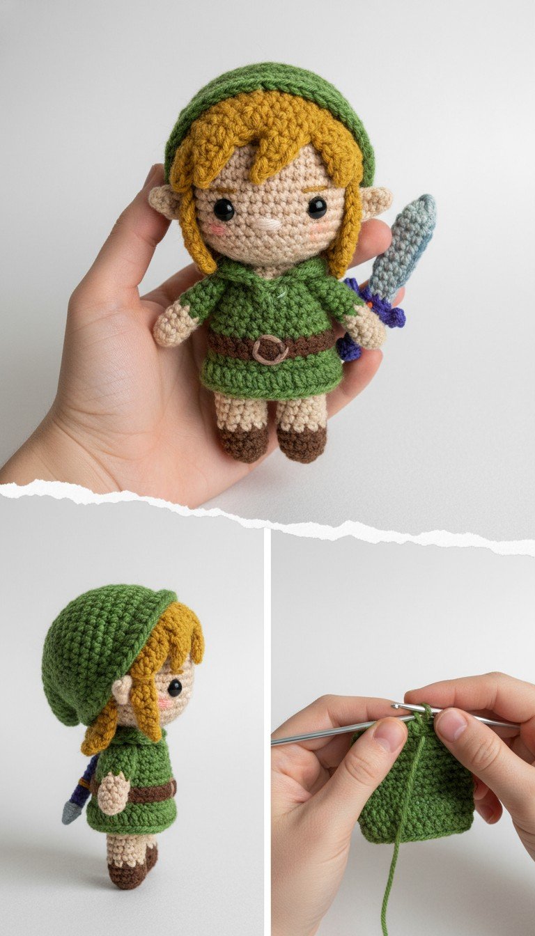 Crochet Link Amigurumi Pattern: Craft Your Own Hero of Hyrule!