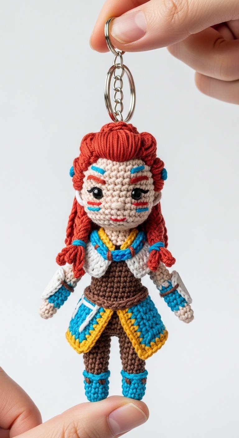 Aloy Amigurumi Keychain Pattern: Craft Your Own Horizon Zero Dawn Hero