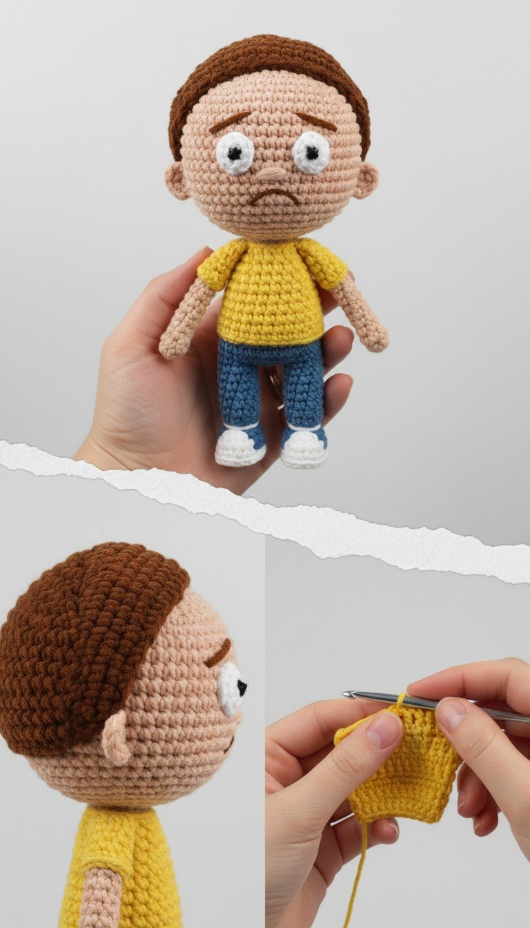 Wubba Lubba Dub-Dub! Crochet Your Own Worried Morty Amigurumi Pattern