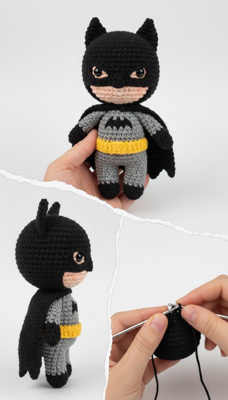 Craft Your Own Caped Crusader: Free Crochet Batman Amigurumi Pattern