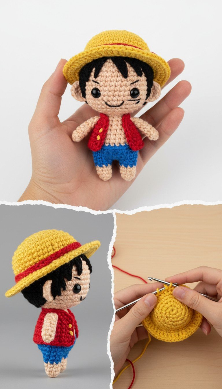 Craft Your Own One Piece Luffy Amigurumi: Free Crochet Pattern