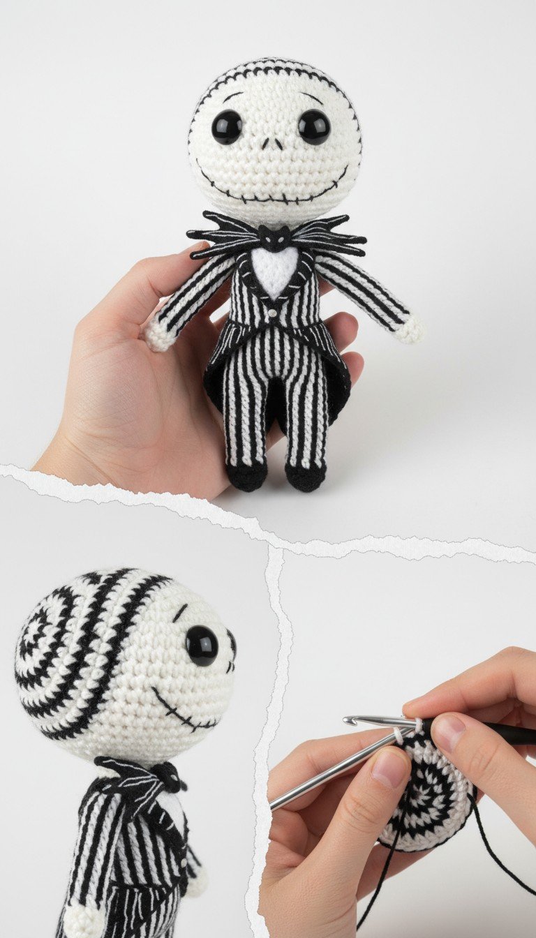 Spooktacular Jack Skellington Amigurumi Crochet Pattern - Craft Your Own Pumpkin King