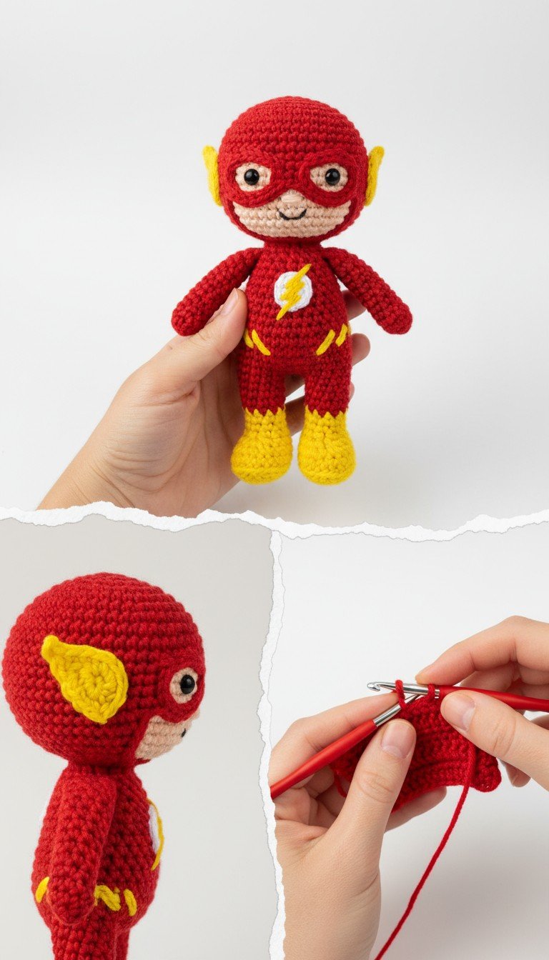 Crochet The Flash Amigurumi Pattern: Speed into Handmade Fun!