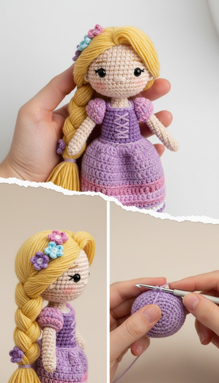 Enchanting Rapunzel Amigurumi Doll Crochet Pattern