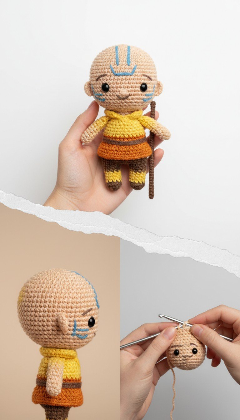 Aang Amigurumi Crochet Pattern: Craft Your Own Avatar Doll