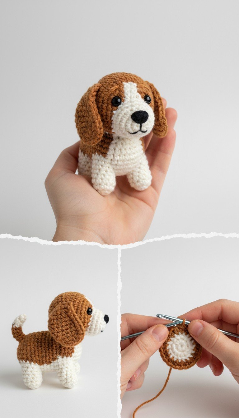 Craft an Adorable Amigurumi Beagle Puppy: Free Crochet Pattern!