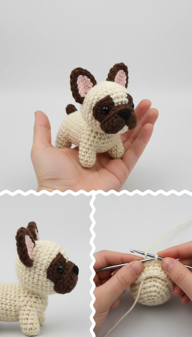 Crochet French Bulldog Amigurumi Pattern: Craft Your Own Adorable Fido!