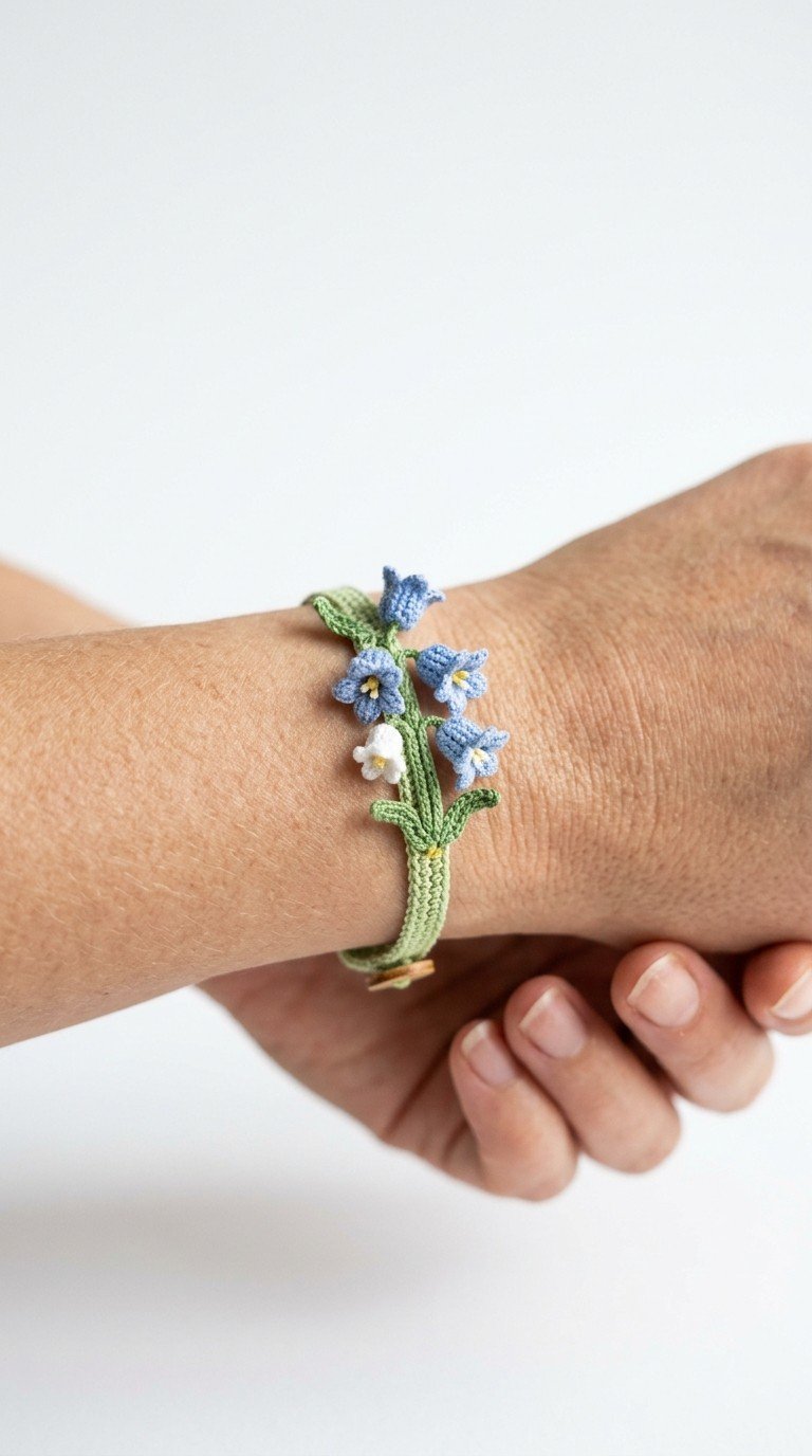 Delicate Crochet Forget-Me-Not Bracelet Pattern - Wearable Floral Art