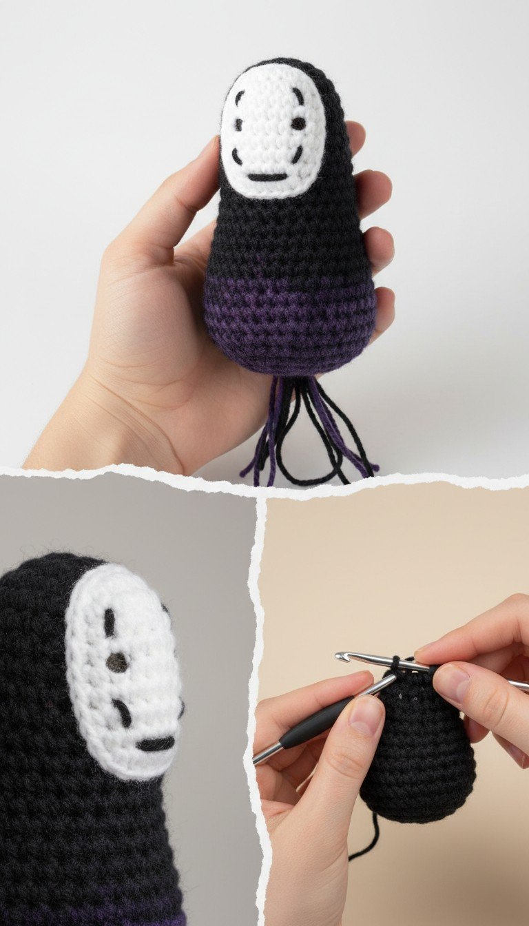 Craft Your Own Enigmatic No-Face Amigurumi: A Spirited Away Crochet Pattern