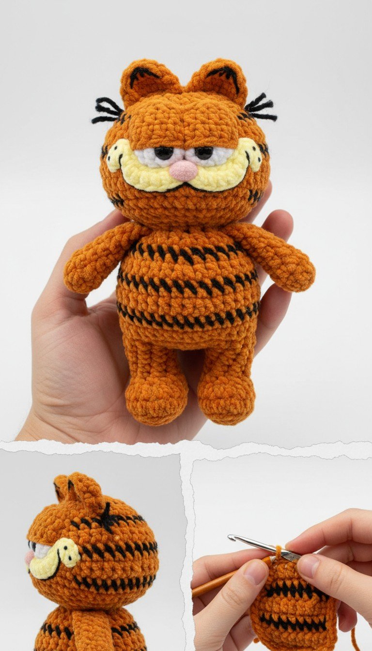 Grumpy & Cuddly: Crochet Your Own Garfield Amigurumi Pattern!