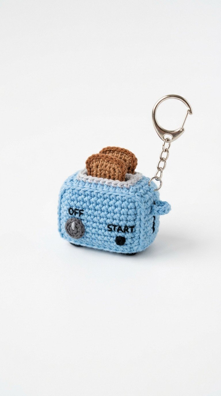 Tiny Toaster Keychain: An Amigurumi Crochet Pattern for a Cute Kitchen Charm