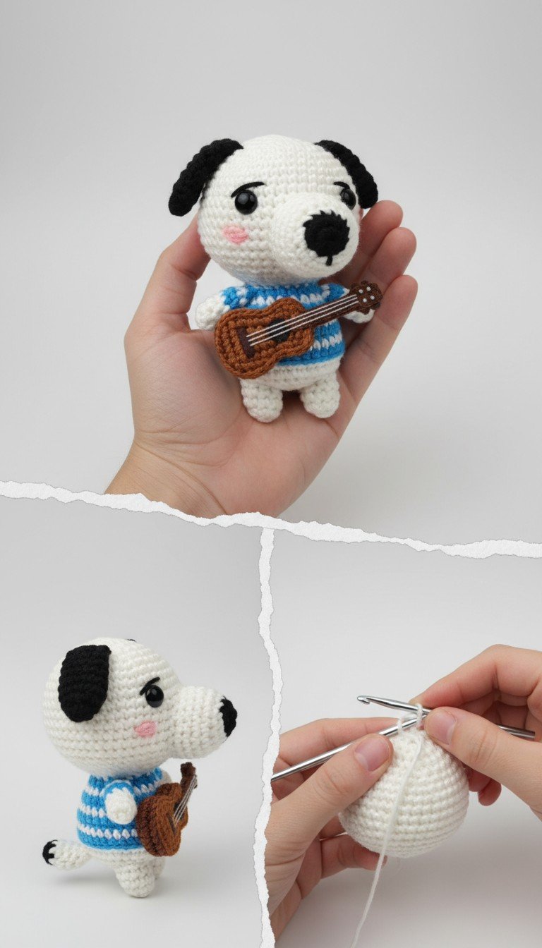 Crochet Ukulele Dog Amigurumi Pattern: Strumming Up Fun!