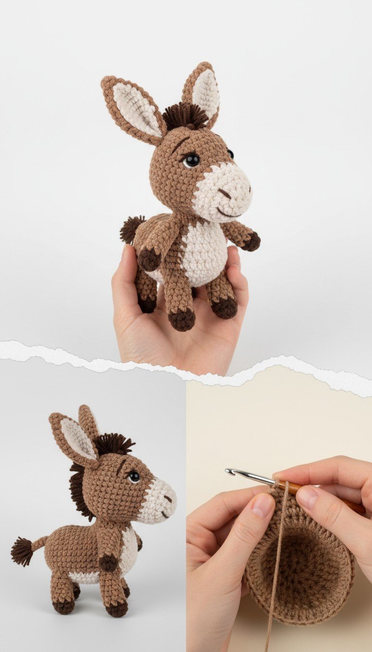 Whimsical & Easy: Crochet Your Own Adorable Donkey Amigurumi Pattern