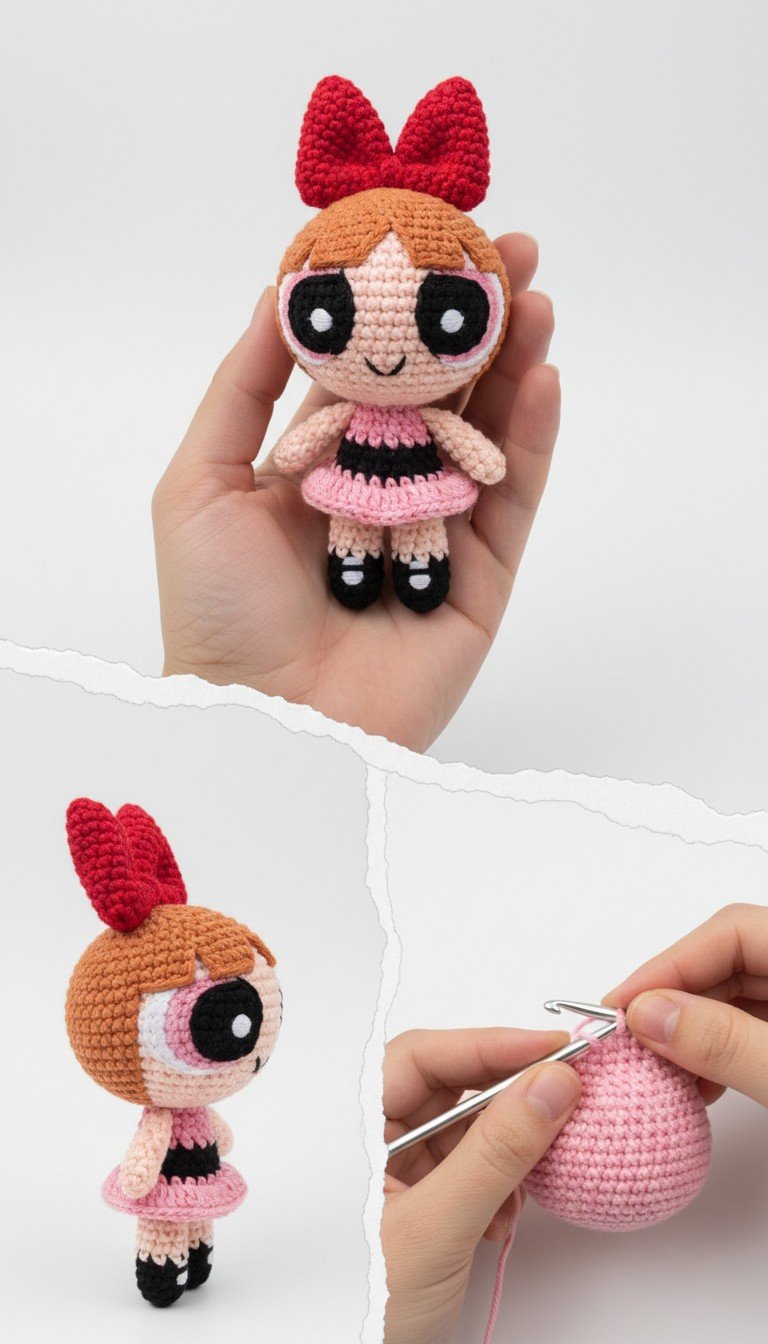 Crochet Blossom Amigurumi: Your Free Powerpuff Girls Doll Pattern