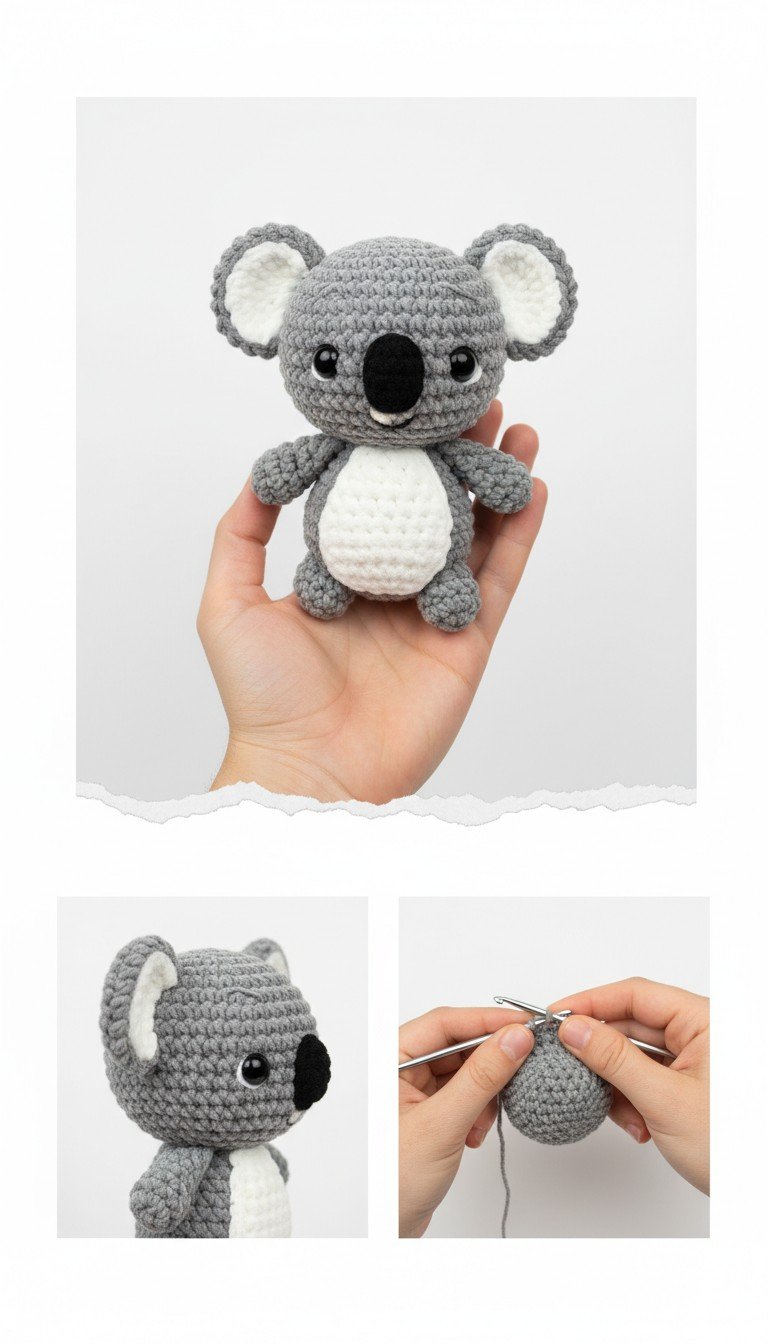 Cuddle Up with This Adorable Crochet Koala Amigurumi Pattern